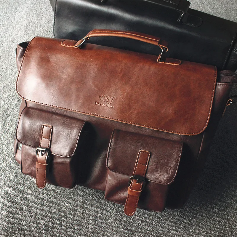 

Briefcase Leisure Multi Pocket Multi-function Single Shoulder Messenger Bag