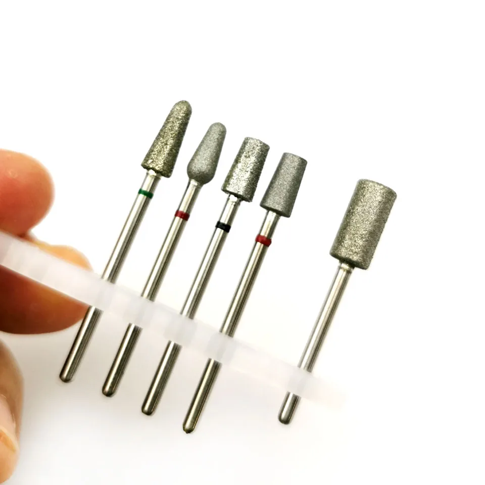 Nail Drill Bits HYTOOS 10pcs/pack Big Size Diamond Cuticle Clean Burr Russian Nail Drill Bits Pedicure Manicure Drills Accessories Nails Tools
