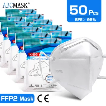 

10/50pcs KN95 Mascarillas CE FFP2 Facial Face Mask Filter Protective Health Care Breathable 95% Mouth Face Masks 12hrs shipping
