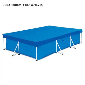 

Thicken Lightweight Pool Cover Above Ground Home Garden Protective Easy Use Polyester Anti Dust Rainproof Keep Clean Rectangular