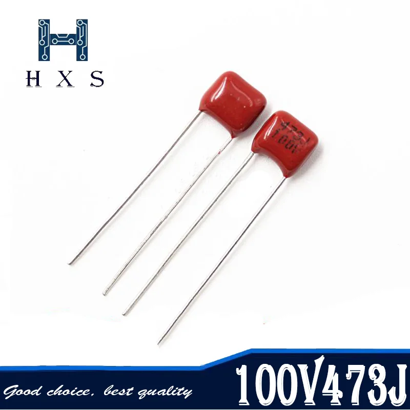 10 шт. 100V473J 0 047 мкФ 47NF шаг 5 мм 100 в 473 CBB полипропиленовый пленочный конденсатор |