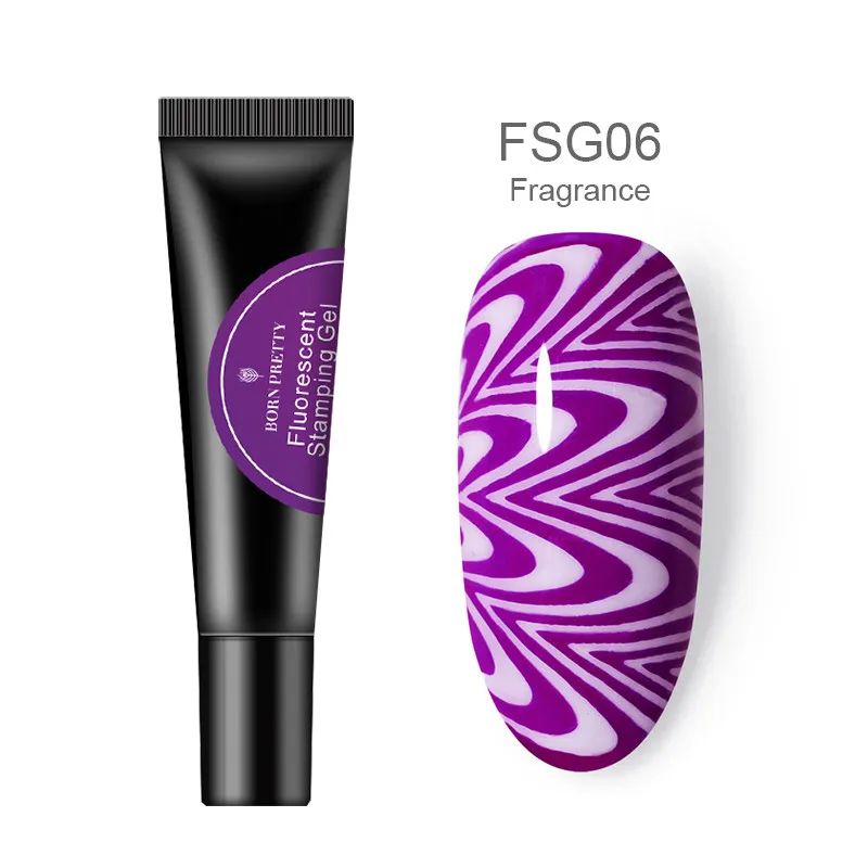 FSG06 BORN PRETTY 8 мл блестящий гель для стемпинга ногтей для стемпинга пластин блестящий порошок замочить от ногтей искусство УФ гель разноцветный лак - Цвет: FSG06