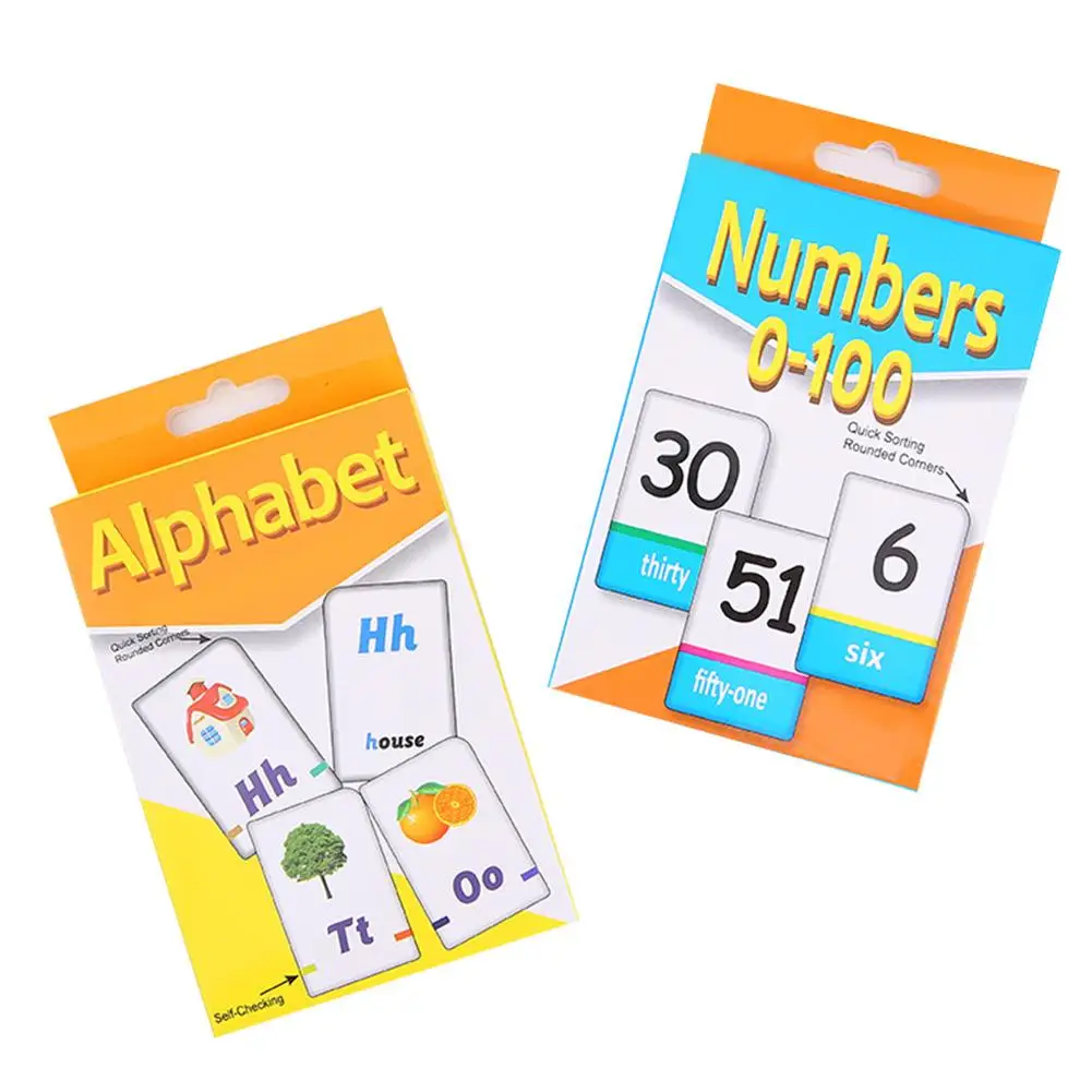 51 шт., детские английские алфавиты, арабские цифры, Обучающие флеш-бумажные карты, Обучающие игрушки, товары для начальной школы, инструмент