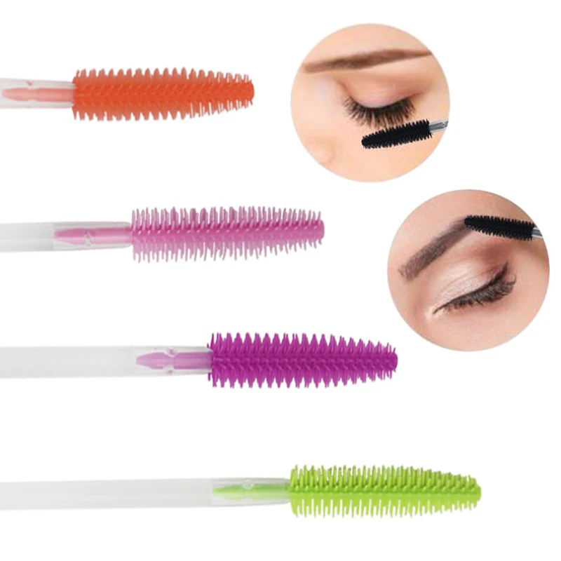 New 10pcs Disposable Eyebrow Brush Eyelash Extension Mascara Wand Applicator Spoolers Eye Lashes Cosmetic Brushes Makeup Tools