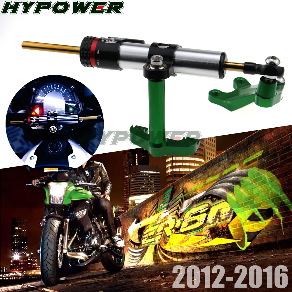 

For KAWASAKI ER-6N ER6N ER 6N 2012-2016 Motorcycle Aluminium Steering Stabilizer Damper Mounting Bracket Kit