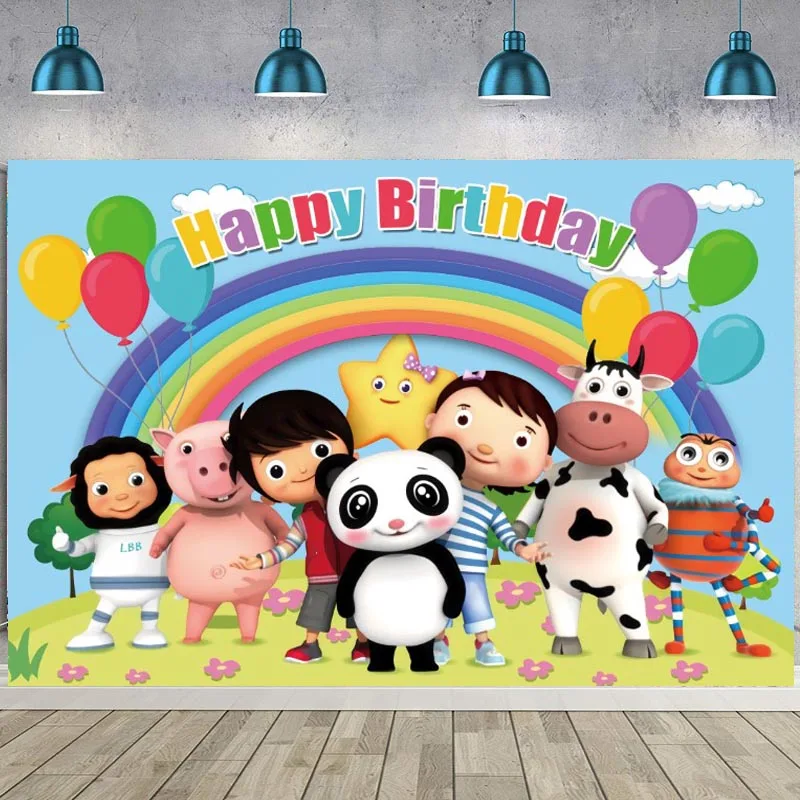 Little Baby Bum Backdrop Kids Birthday Party Baby Shower Photo Background Decor 
