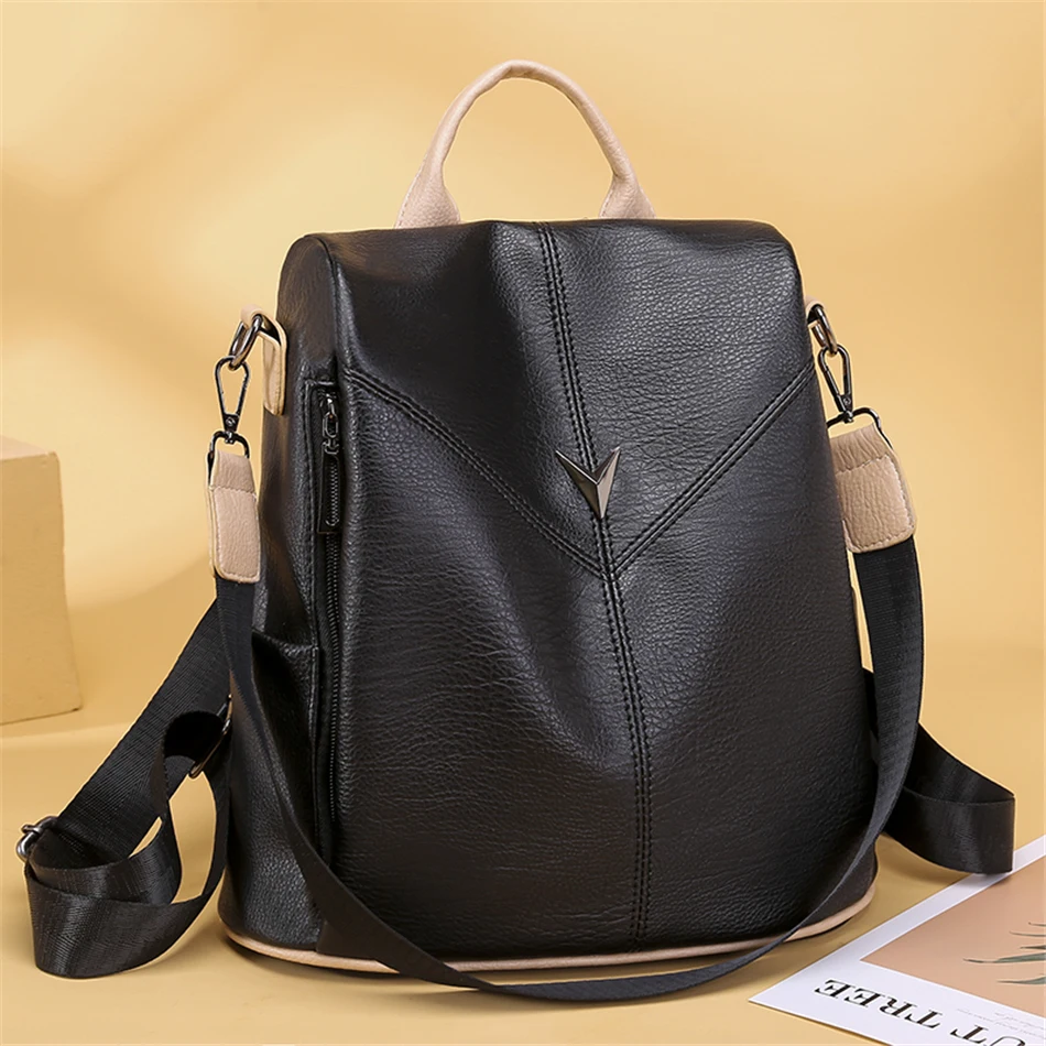 Элегантные женские рюкзаки с защитой от кражи Mochila Feminina, повседневные школьные сумки через плечо для женщин, водонепроницаемый рюкзак для путешествий
