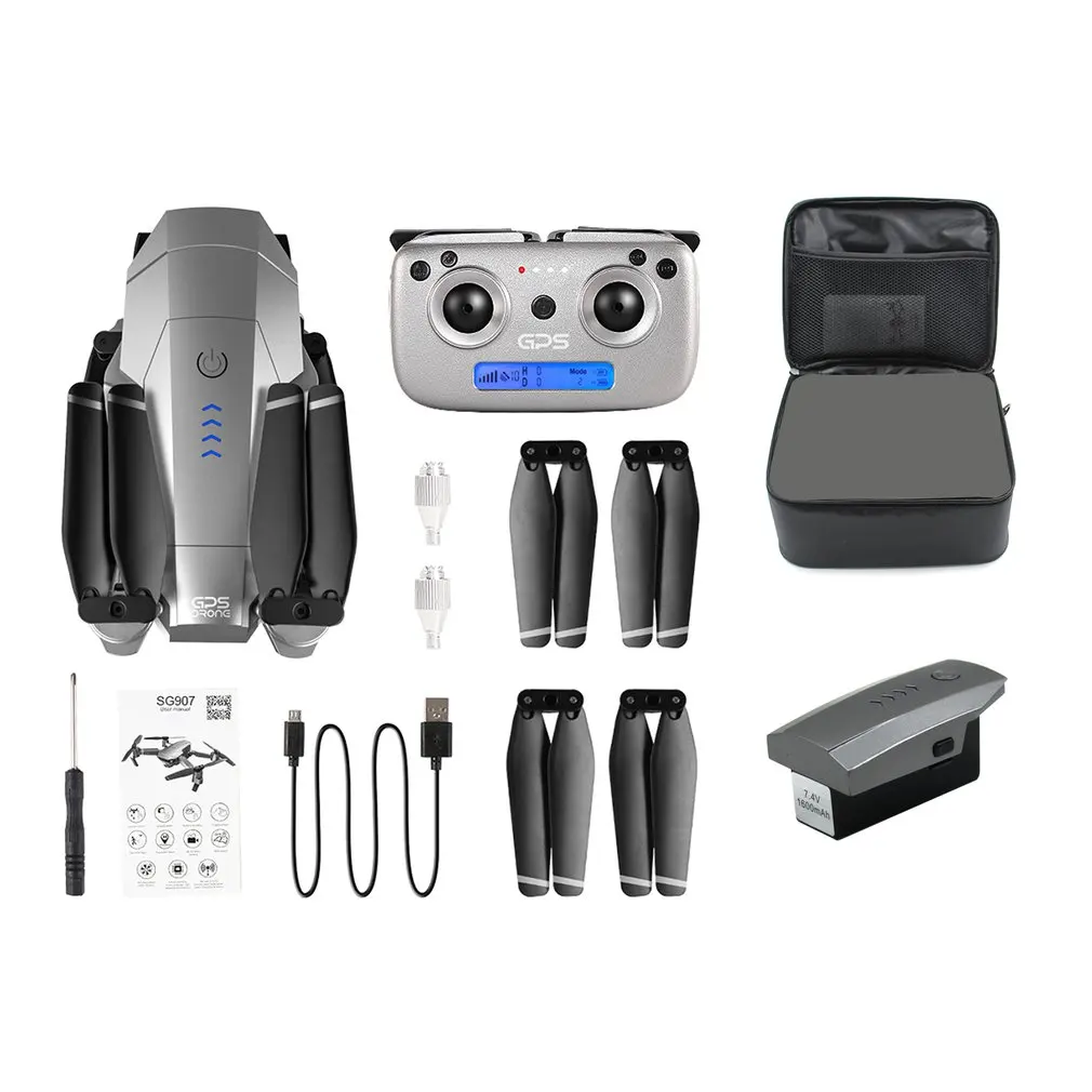 Storage1080P 5G1B SG907 gps Дрон с 4 K/1080 P HD камерой 5G анти-встряхивание FPV RC вертолет жесты фото Профессиональный Дрон RC игрушка машина - Цвет: Storage1080P 5G1B