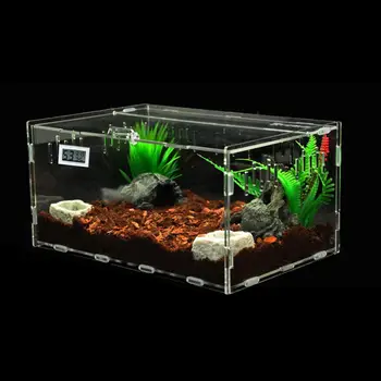 

Transparent Reptile Breeding Box Acrylic Feeding Box Degree High Transparent Magnetic Pet Climbing Terrarium Breeding Box