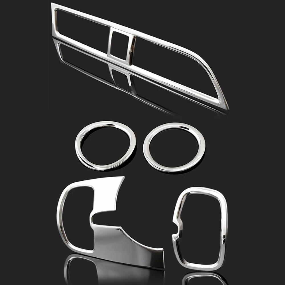 

car-styling For Kia Rio 4 x line Accessories air outlet circle cover interior mouldings stainless steel trim decoration parts