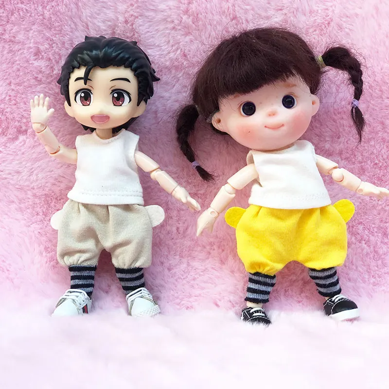 Ob11 Кукла Одежда Подтяжки Брюки 1/12 BJD Кукла одежда красивый узел свинья вельветовые брюки мини Obitsu 11 кукла аксессуары