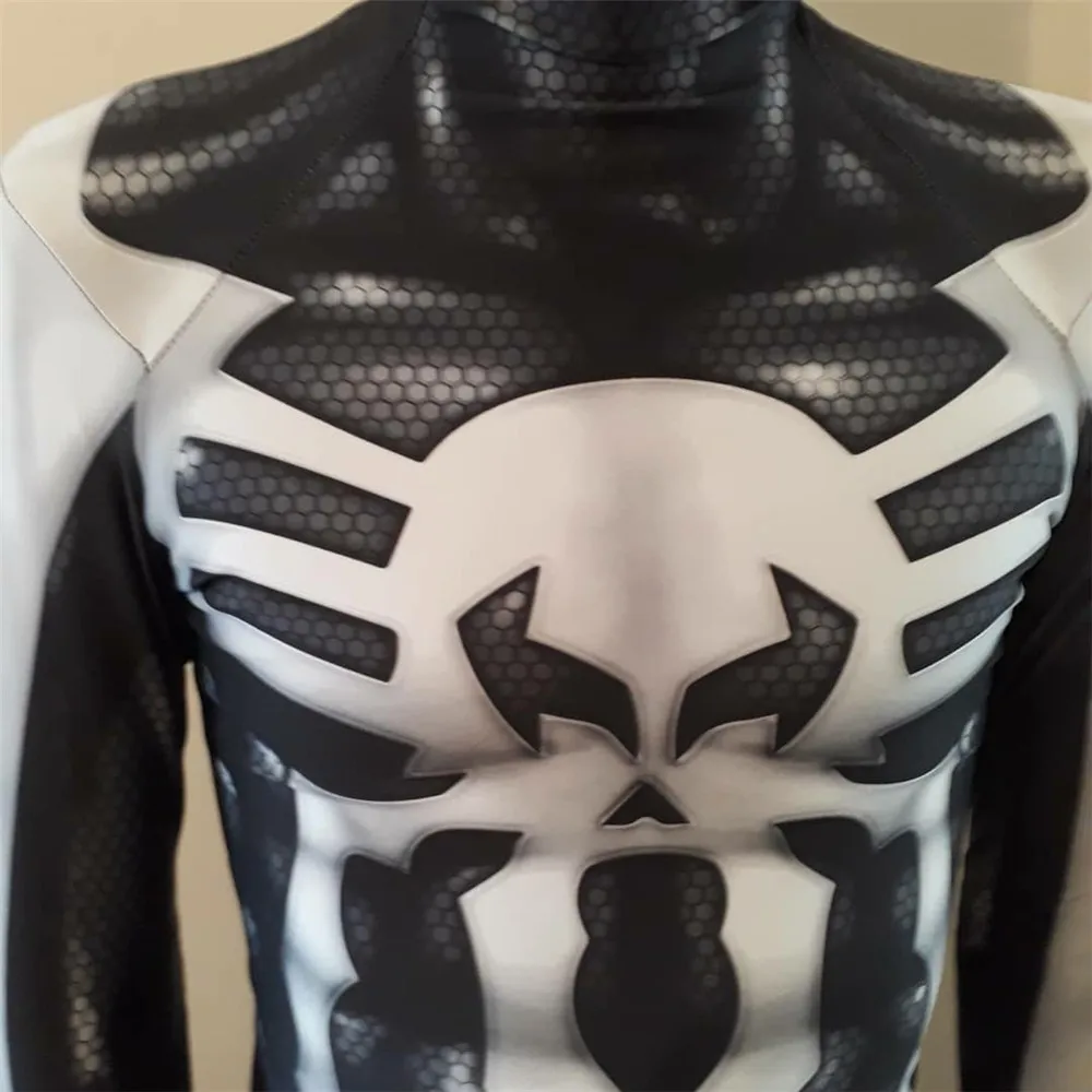 Spider костюм Venom спандекс 3D печать черный Веном костюм симбиота для Хэллоуина Косплей Полный тела Zentai костюм