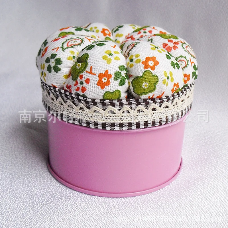 Европа и Америка Тыква шитье жестяной ящик иглы Pincushion набор швейных инструментов хранения ткани Pincushion E158-1