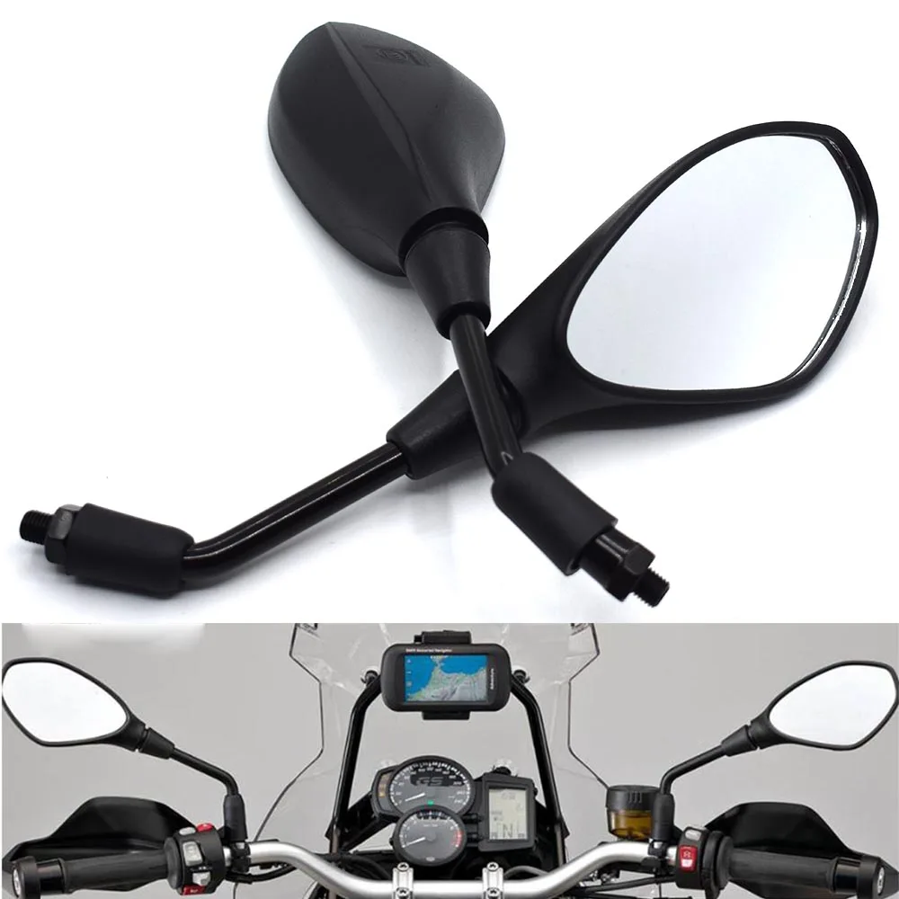 Universal 10mm Motorcycle Rearview Mirror Left&Right Rear View Mirrors