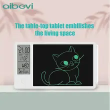 Aibevi 10 Polegada almofada de desenho temperatura e umidade display calendário eletrônico lcd escrita tablet doodle placa tipo-c de carregamento