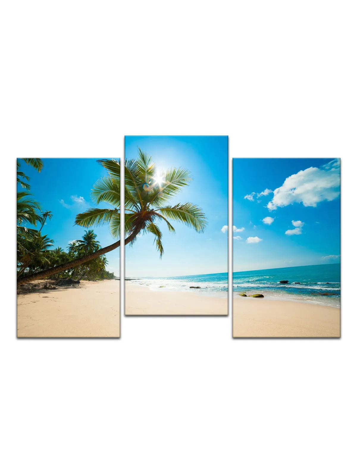 Canvas D/mod painting &quotvirgin tropical beach in Sri Lanka&quot 90x57 cm | Дом и сад