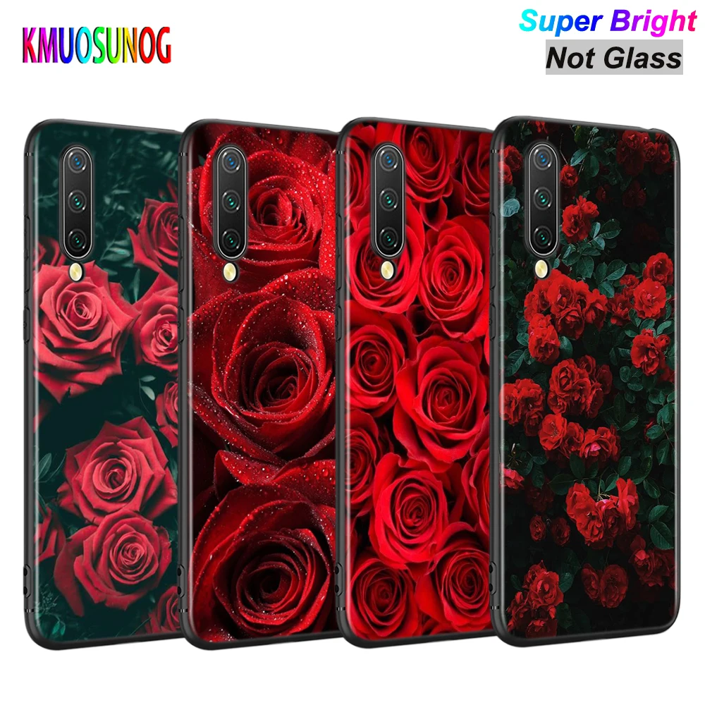 

Rose Flowers Silicone Cover For Xiaomi Mi Note 10 Ultra 9T 9 SE A3 8 A2 A1 6 5 Lite Poco X3 NFC M2 Pocophone F1 Pro Phone Case