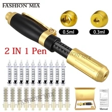 0,3 мл и 0,5 мл, наполнитель для губ, гиалуроновая ручка, 2 в 1, инъекционная ручка для губ, кожный наполнитель, удаляет морщины, для инъекций