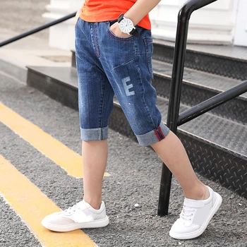 

IENENS Boys Summer Jeans Clothes Kids Shorts Mid Pants Child Denim Short Pants Clothing Baby Boy Loose Trousers
