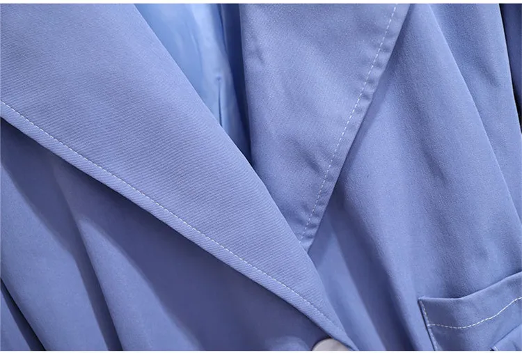 Oversize spring autumn trench coat women's Belt slim Single-breasted windbreaker female Plus size XXL-6XL outerwear G709