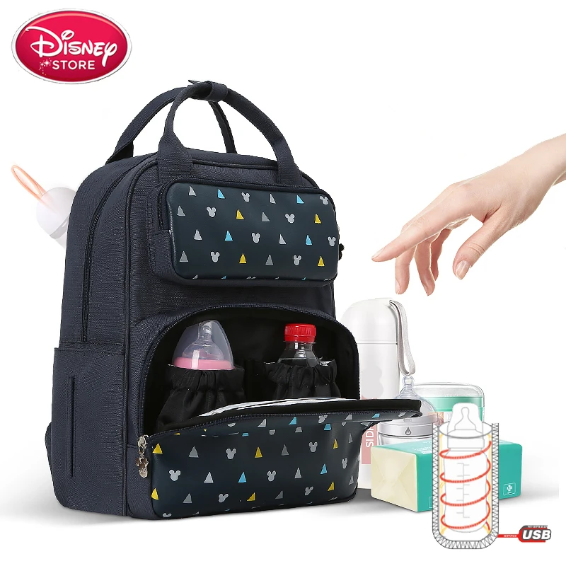Сумка для подгузников disney, сумка для мам, сумка для мам, USB бутылочка, Микки Маус, детские сумки для подгузников, рюкзак для путешествий, сумки для кормления, для ухода за ребенком
