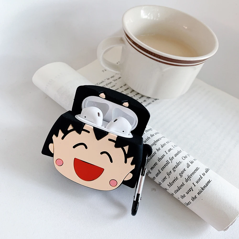 LinXiang аниме милые 3D Chi-bi Maruko Sakura momoko Bluetooth наушники силиконовый защитный чехол для Apple Airpods 1 2