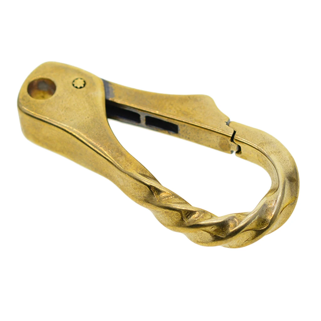 Brass Twisted Design Decorative Lobster Clasps Swivel Claw Hook Keychain