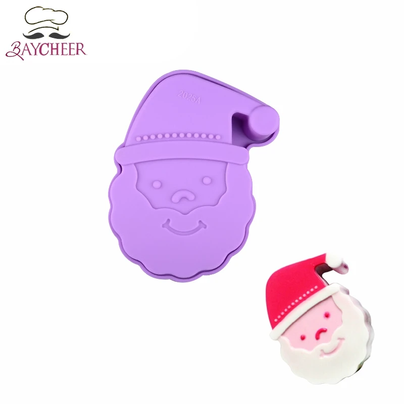

Silicone Santa Claus Cake Mold Non-Stick Silicone Chocolate Mould Tray Cookie Cake Decorating Tool Jelly Christmas Baking Tool