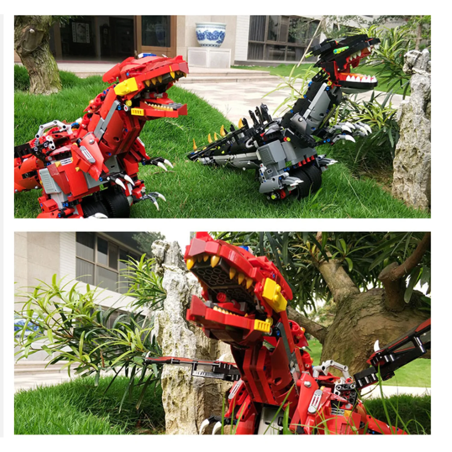 RC робот RC строительные блоки робота Обучающие кирпичи стебель игрушки DIY сборка сбалансированное Программирование динозавр робот 2,4G RC игрушки для детей