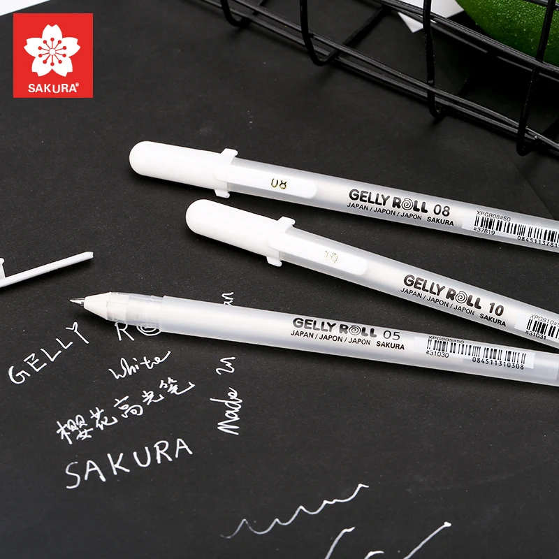 Гелевая ручка Sakura Gelly белый цвет 0 5 мм 8 1 Япония|Гелевые ручки| |