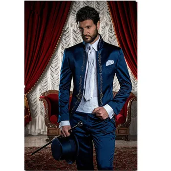 

Men's Suit Business Suit Slim fit Classic Male Suits Blazers Luxury Suit Men's Two Buttons 3 Pieces Suit blazer with pants belt