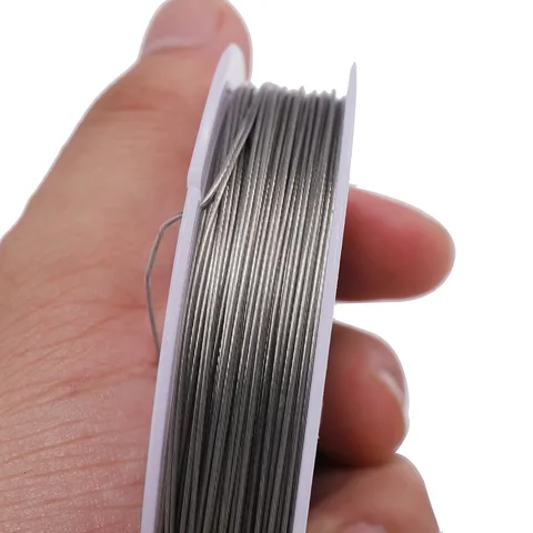 Roll/lot 0.3-0.8mm Anti-bite Wear Resistant Strong Line Stainless Steel Tiger Tail Beading Wire For DIY Jewelry Making Finding