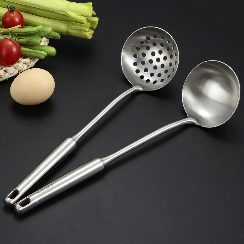 Stainless Steel Hot Pot Strainer Scoops Hotpot Soup Ladle Spoon Set Skimmer  Spoon Slotted Strainer Ladle Gravy Ladle Colander Kitchen Cooking Utensil