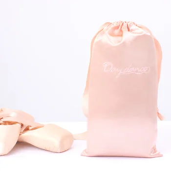 

Satin Ballet Shoes Dance Slippers Bags Accessory Beige Drawsting Bags Ballet Pointe Shoes Bag