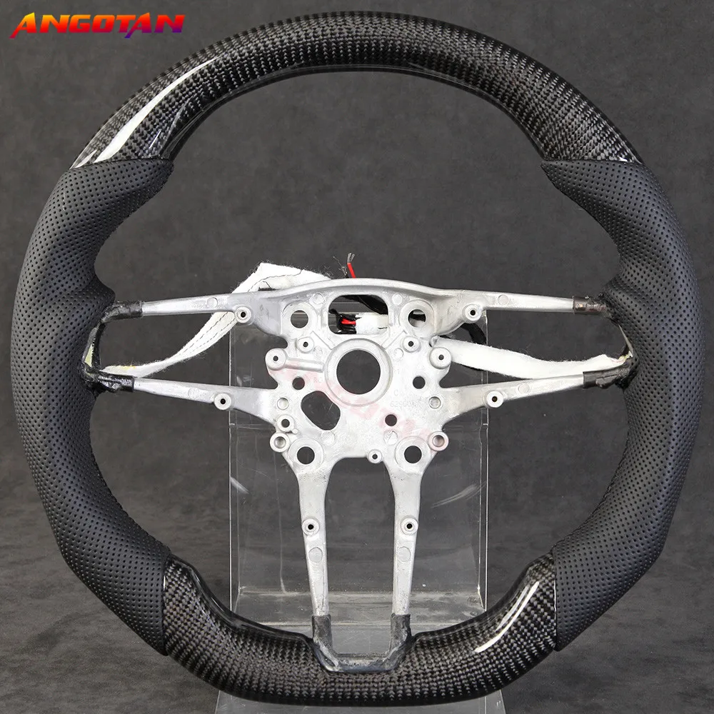 

100% Carbon Fiber Steering Wheel Fit For Porsche Cayenne Macan Panamera Cayman
