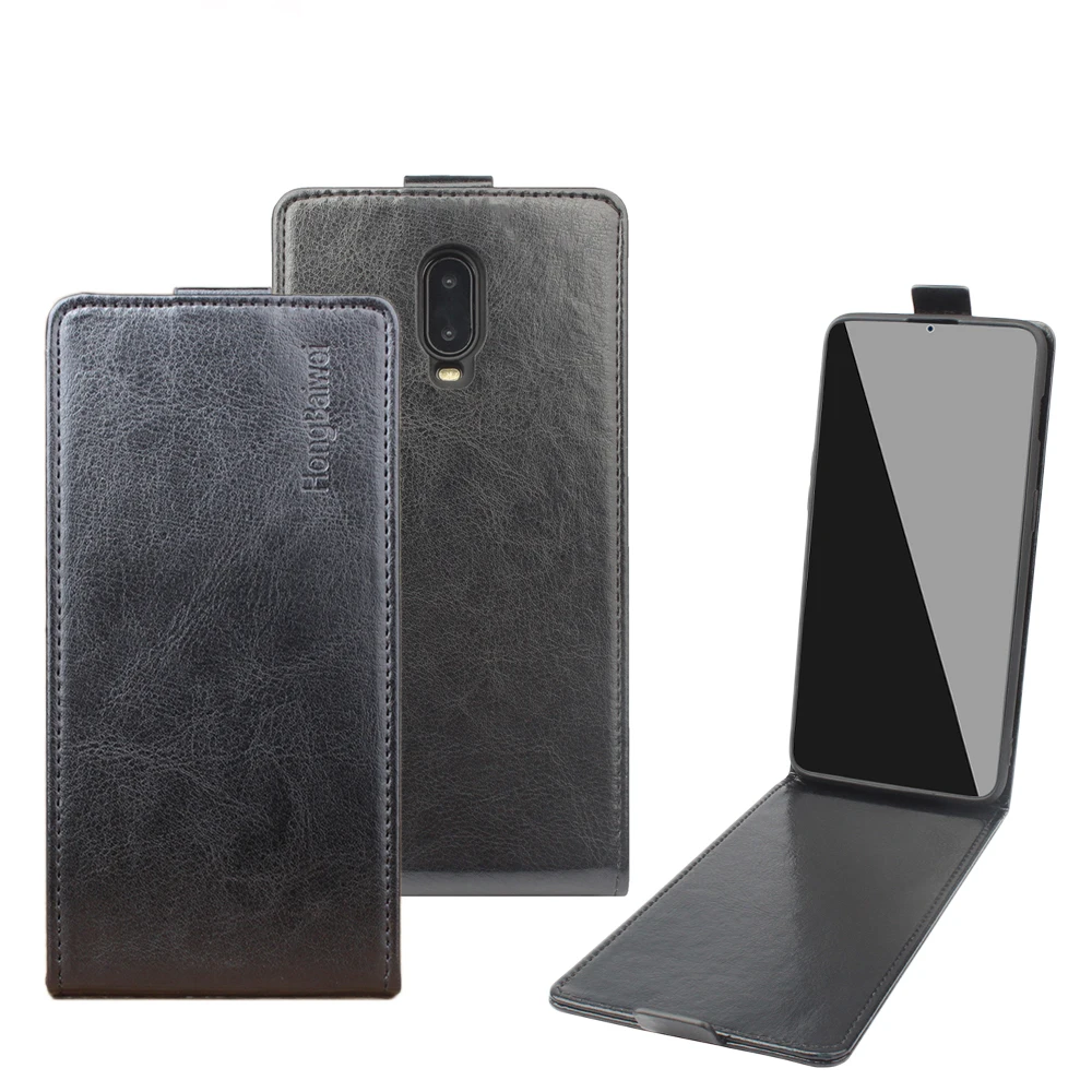 

Phone Case for OnePlus 6T Luxury PU Leather Flip Cover Case For One Plus 6T Open Up and Down