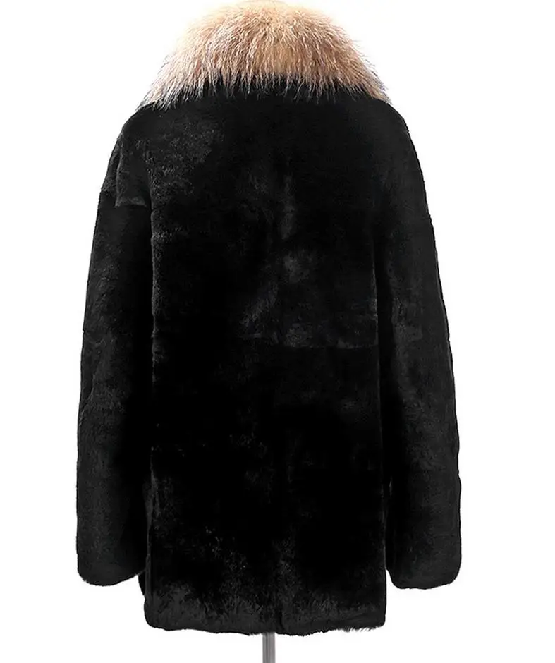Новинка S/6Xl мужские куртки из искусственного меха норки большого размера Съемный большой меховой воротник Зима Осень Теплый искуственный Мех Верхняя одежда Топы K1209
