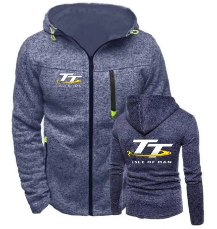 Бренд Топ Isle of Man TT Толстовка для мотоциклистов команды мужчин для TT толстовки Kawasaki повседневные мужские толстовки на молнии AKRAPOVIC HN - Цвет: Черный
