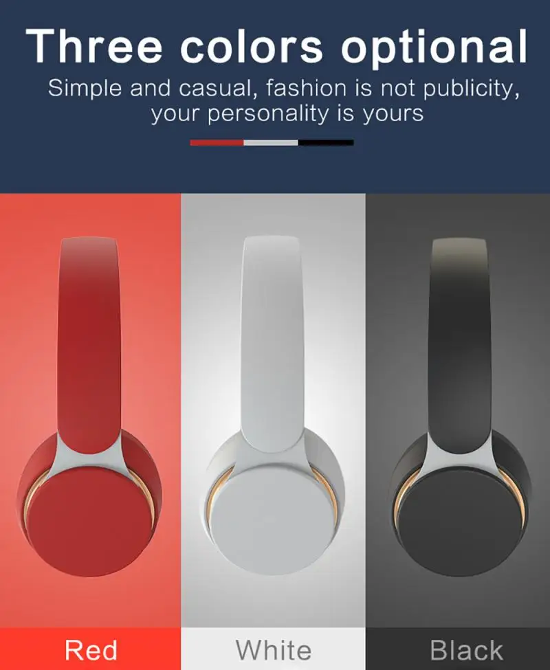 Headset Bluetooth Headset Bluetooth 5 0 Stereo Card Folding Metal Computer Wireless Headset For Computer PC Laptop Gaming