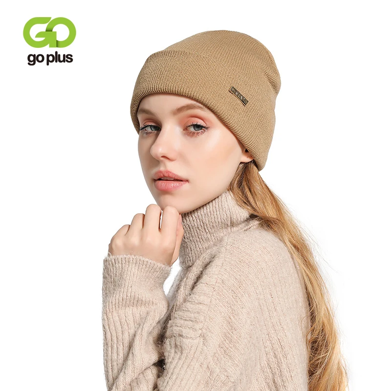 

GOPLUS New Brand Knitted Women's Hat Soft Warm Caps Women 2019 Winter Unisex Men's Hat Hip Hop Billie Eilish Beanie Bonnet Femme