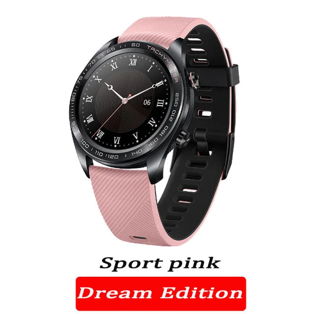 Honor watch Dream Smart Watch Sport Watch Heart Rate WaterProof Tracker Sleep Tracker Working NFC GPS - Цвет: Sport Pink