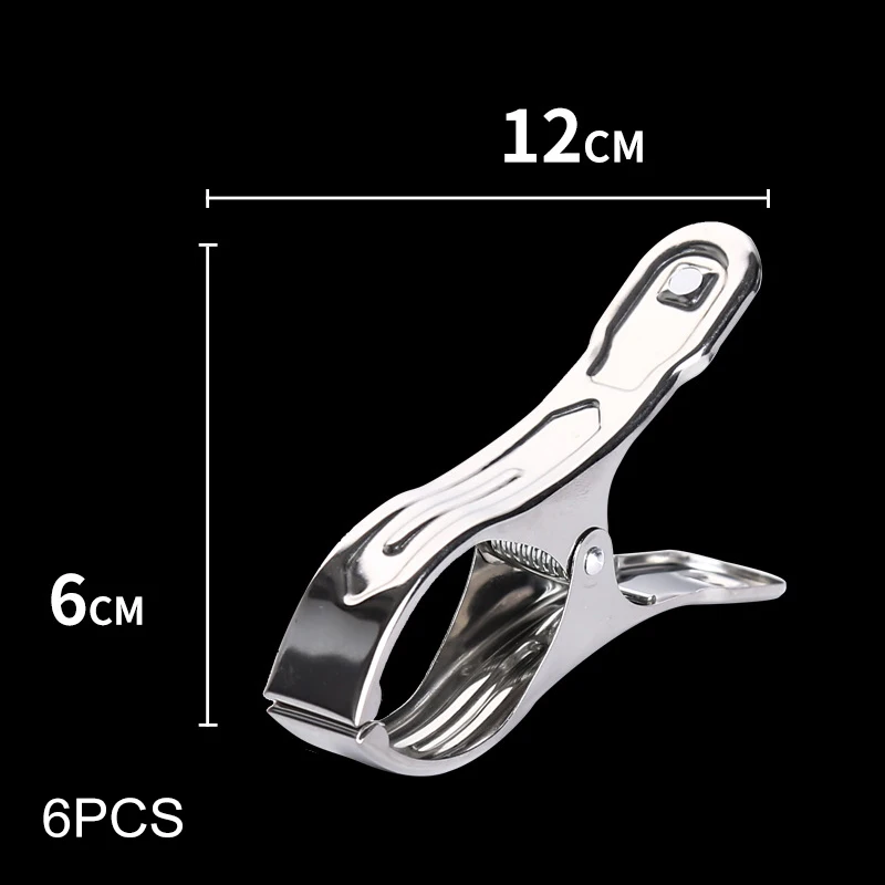 1 Set Stainless Steel Quilt Clamp Multifunction Food Sealing Clip Clothes Peg Metal Clamps Windproof Laundry Drying Hanger