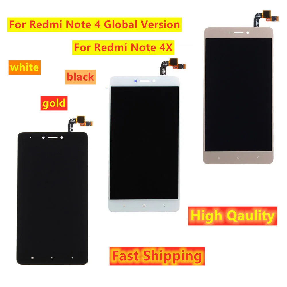 ЖК дисплей 5 дюйма для Xiaomi Redmi Note 4X / 4 глобальная версия сенсорный экран с