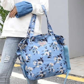 

Fashion Women Handbag Big Size Tote Ladies Casual Flower Printing Nylon Shoulder Messenger Bag Beach Bolsa Feminina