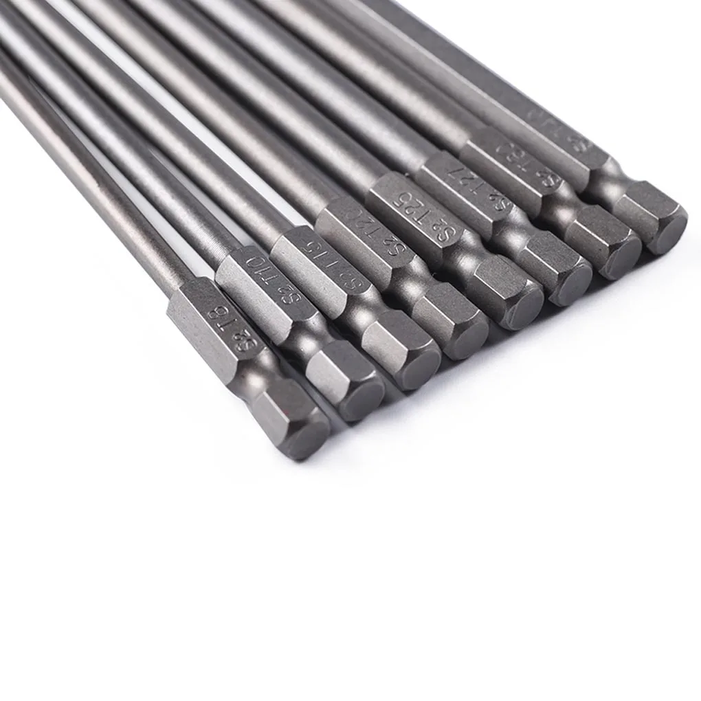 8 шт. отвертка Torx Бит 100 мм Длина Длинная сталь Магнитная безопасность Электрический отвертка набор T8-T40