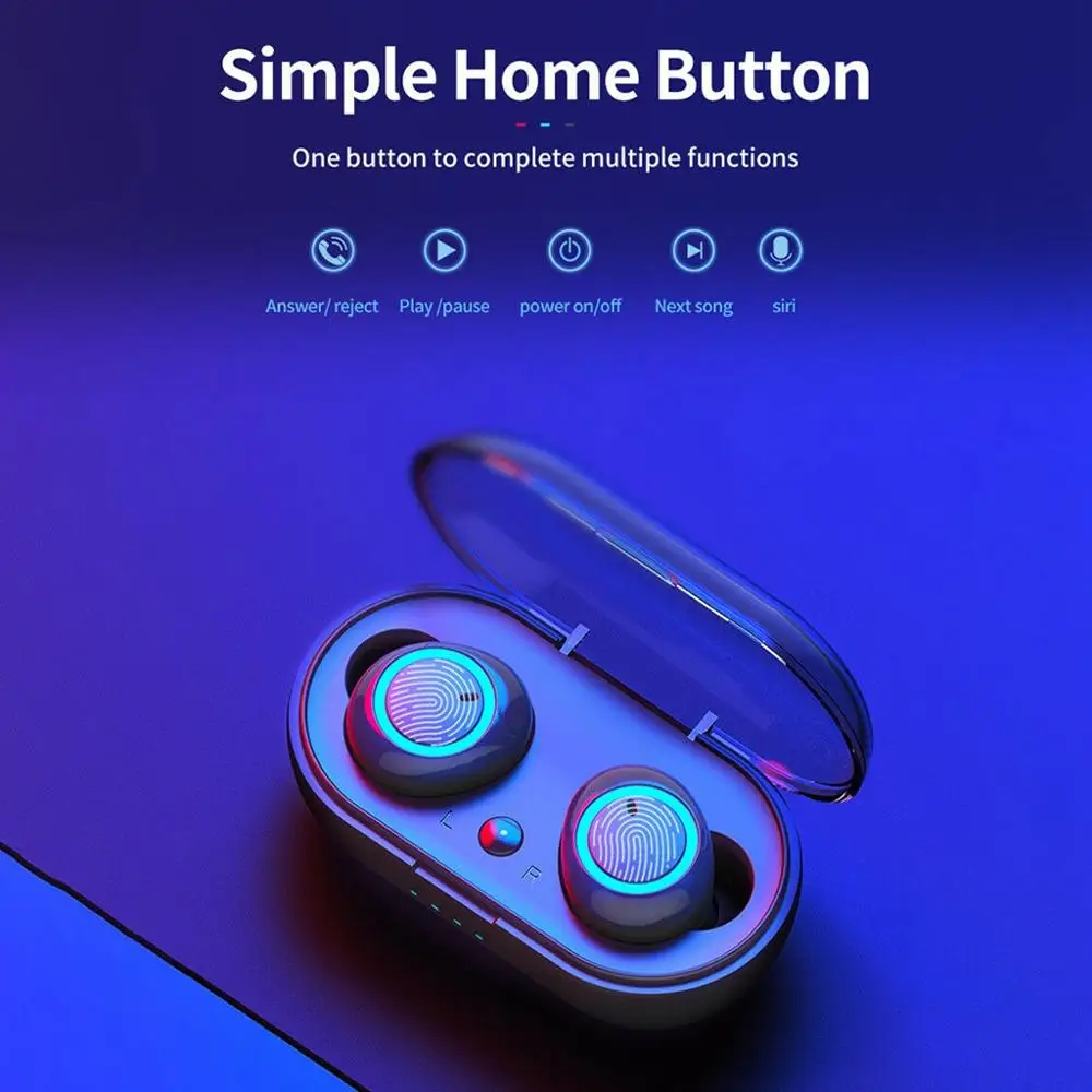 Wireless Headphones HIFI Mini In ear Sports Running Earphone Bluetooth 5 0 TWS Headset for Iphone ipad mp4 samsung huawe