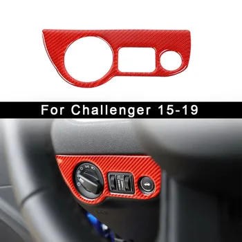 

Trim Switch Panel Cover Decor ABS Red 1pcs Carbon Fiber Style Headlight