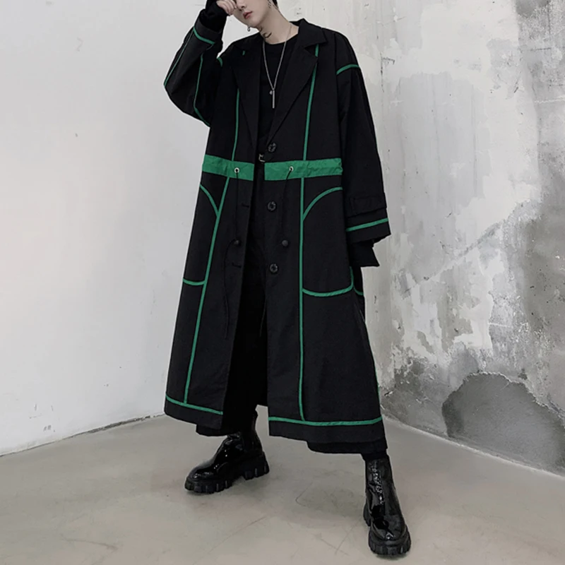 XITAO Drawstring Trench Women Fashion New Vintage