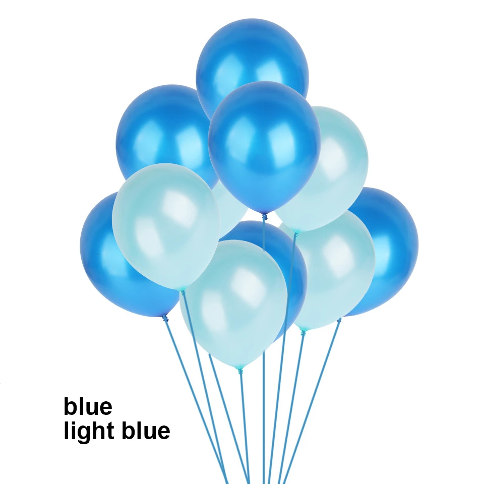 Креативный DIY синий Акулья тема День Рождения украшения Детские воздушные шары помпон фотобудка одноразовая посуда детский душ Декор - Цвет: 1559-blue light blue