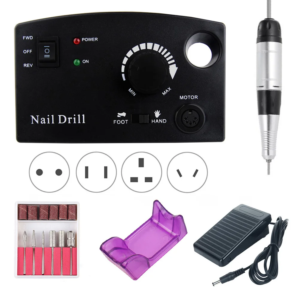 

PRO 35000RPM Electric Nail Drill Machine Manicure Set Pedicure Polishing Kit Strong Nail Gel Remover Drill Equipment Tools Files